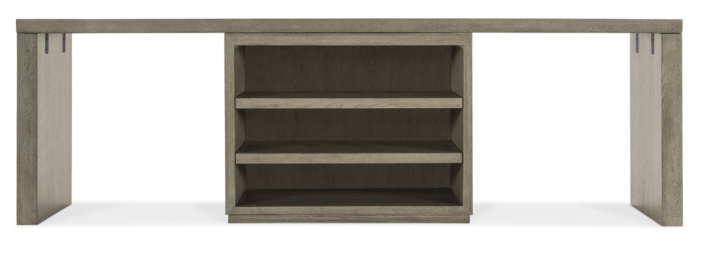 Linville Falls 96" Desk with Centered Open Desk Cabinet