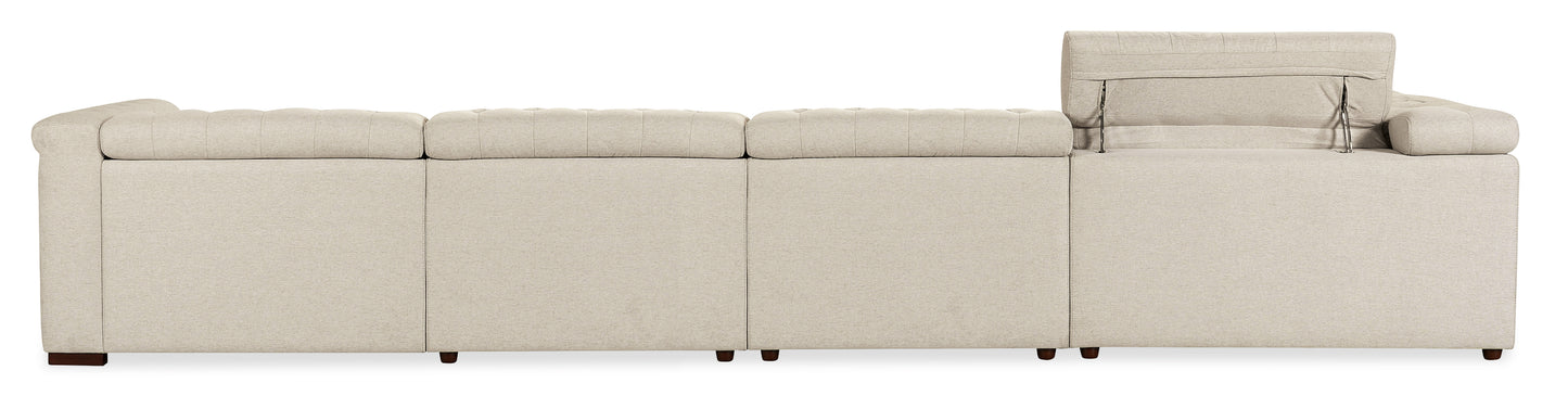 Savion Deux 6 Seat Sectional with Four Power Recliners and Seven Power Headrests