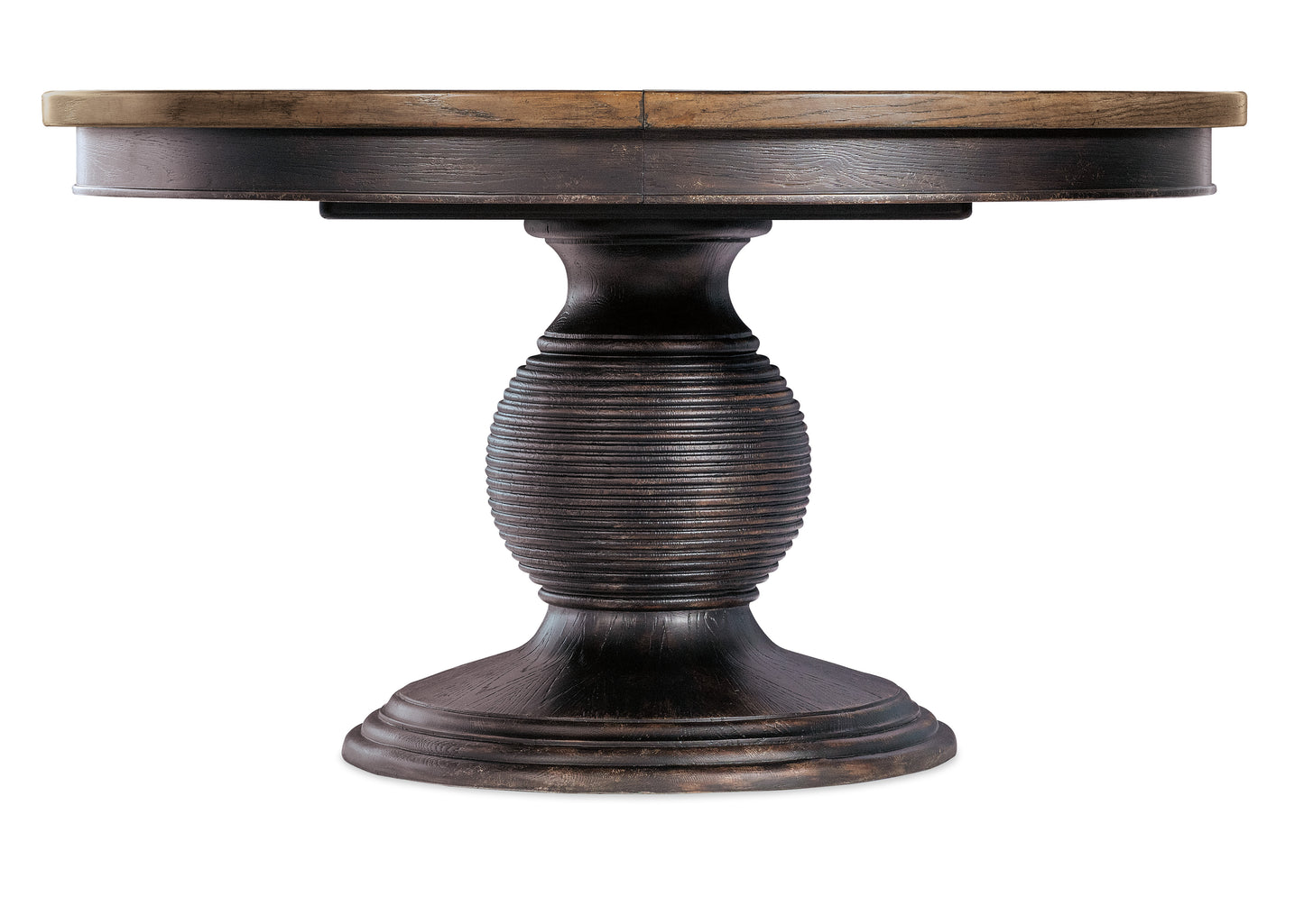 Americana Round Pedestal Dining Table with 1-22in Leaf
