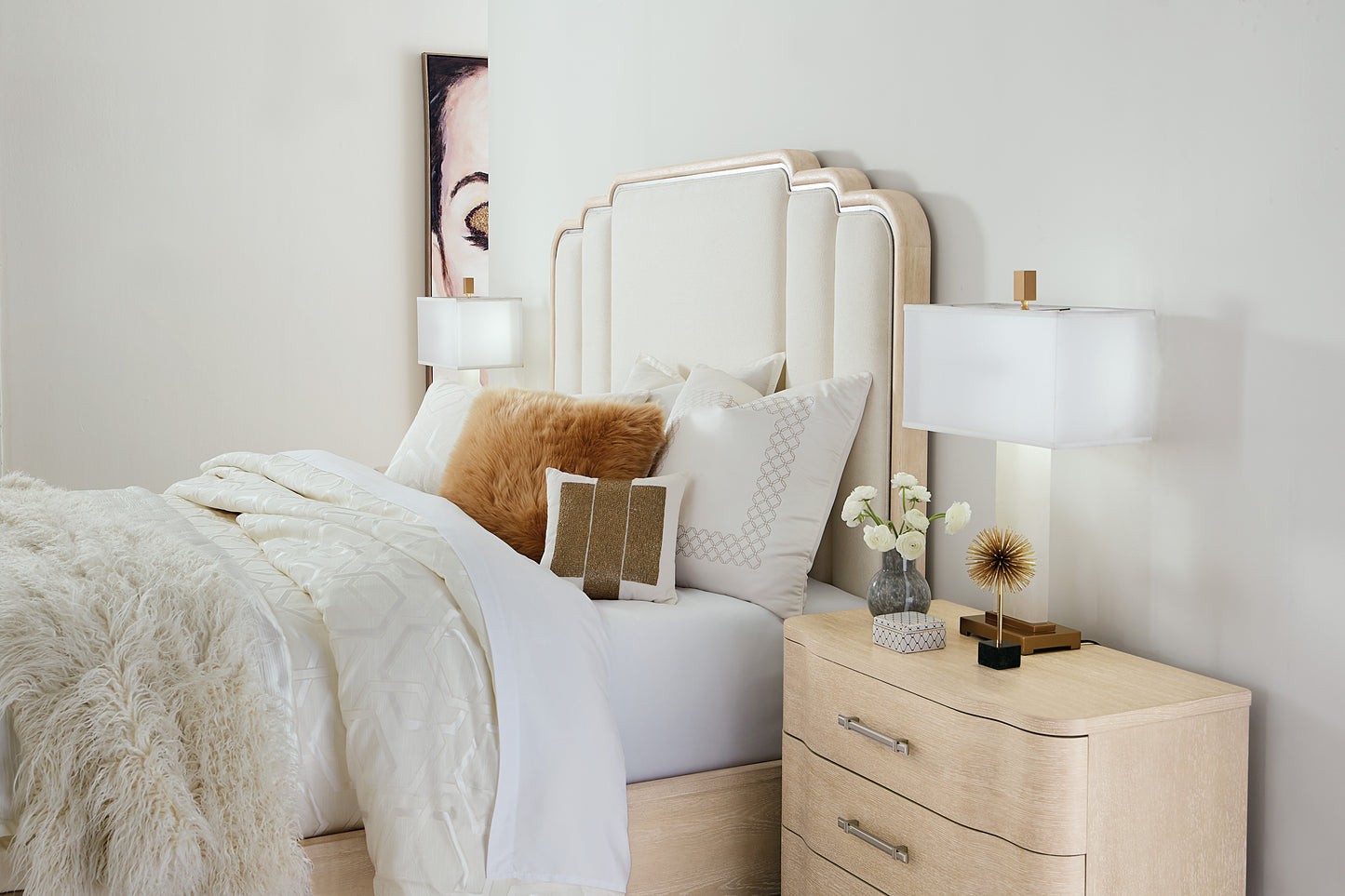 Nouveau Chic Three Drawer Nightstand