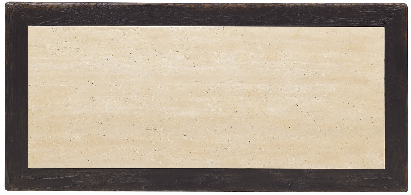 Driftwood One-Drawer Nightstand with Stone