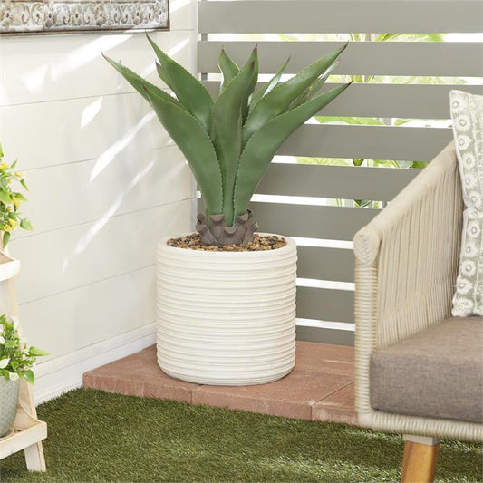 Agave Faux Plant with Ceramic Pot