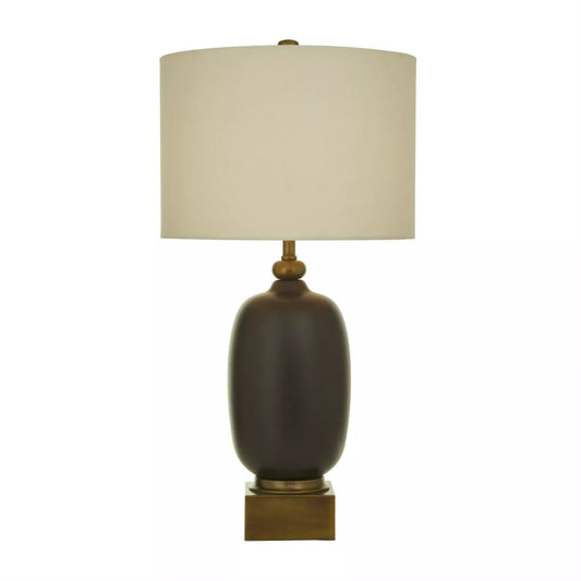 Black Glass Table Lamp