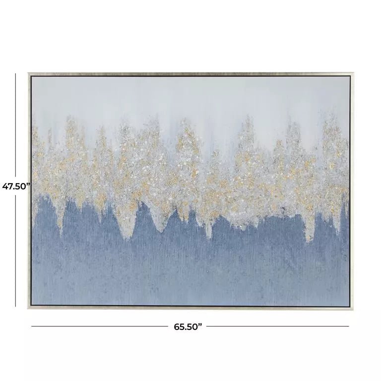 Blue Canvas Geode Framed Wall Art