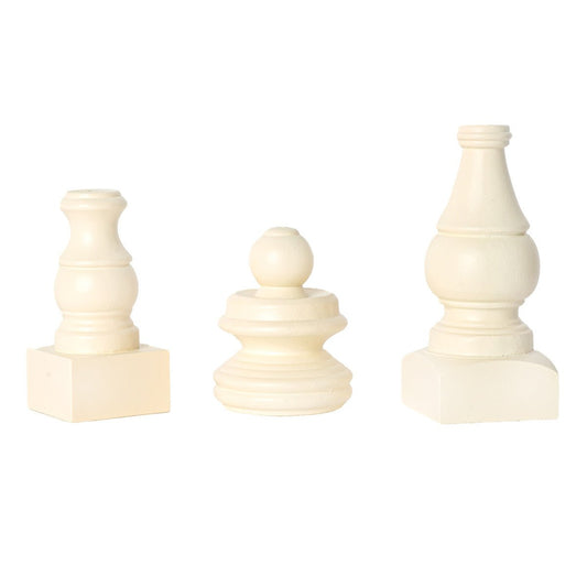 Cream Display Poles With Stakes