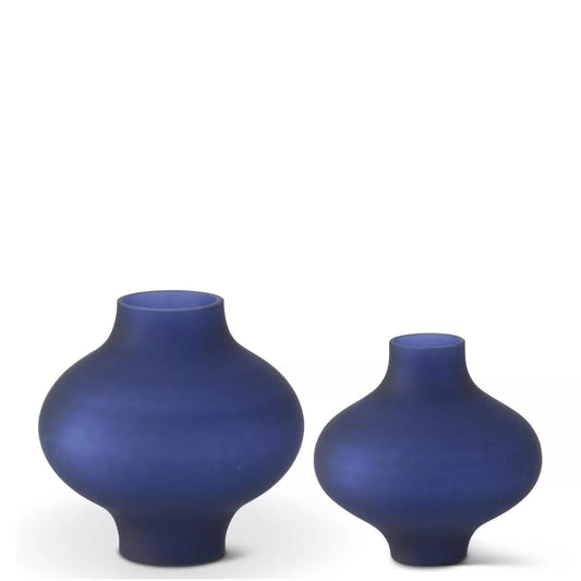 Frosted Blue Vase