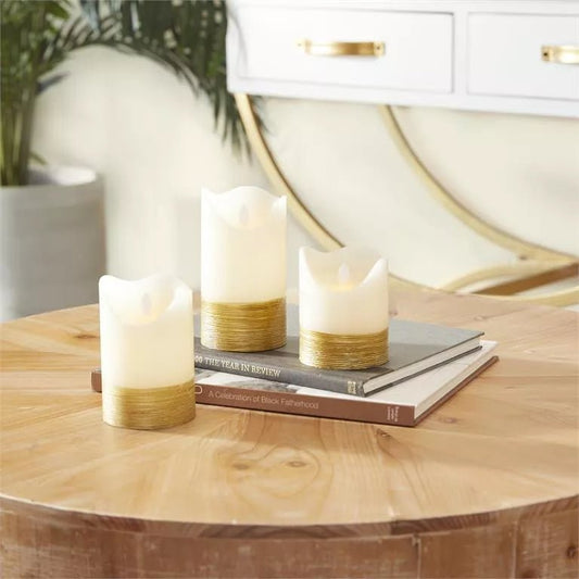 Gold Candle Set With Remote