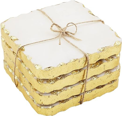 Gold Edge Coaster Set