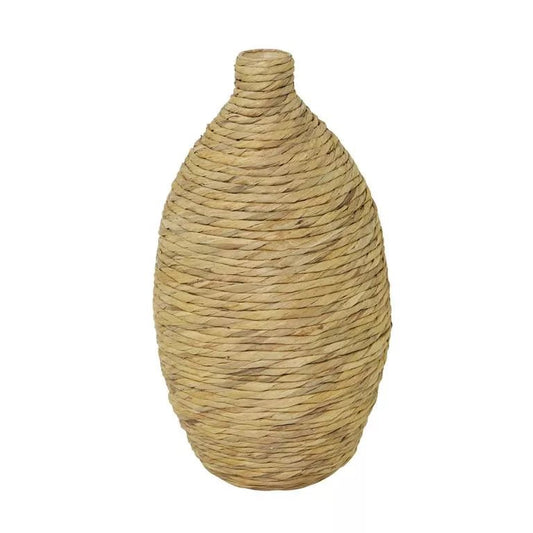 Handmade Seagrass Woven Floor Vase, Medium
