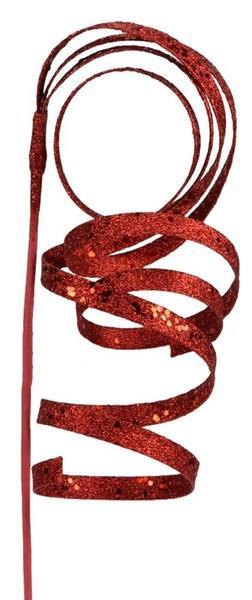 Red Curley Ribbon Pick 23.5"