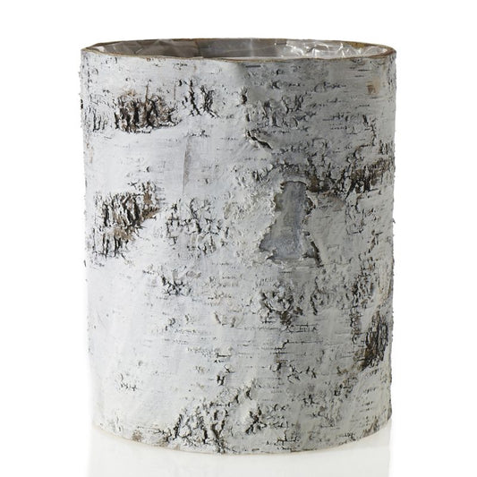 White Birch Cylinder Pot